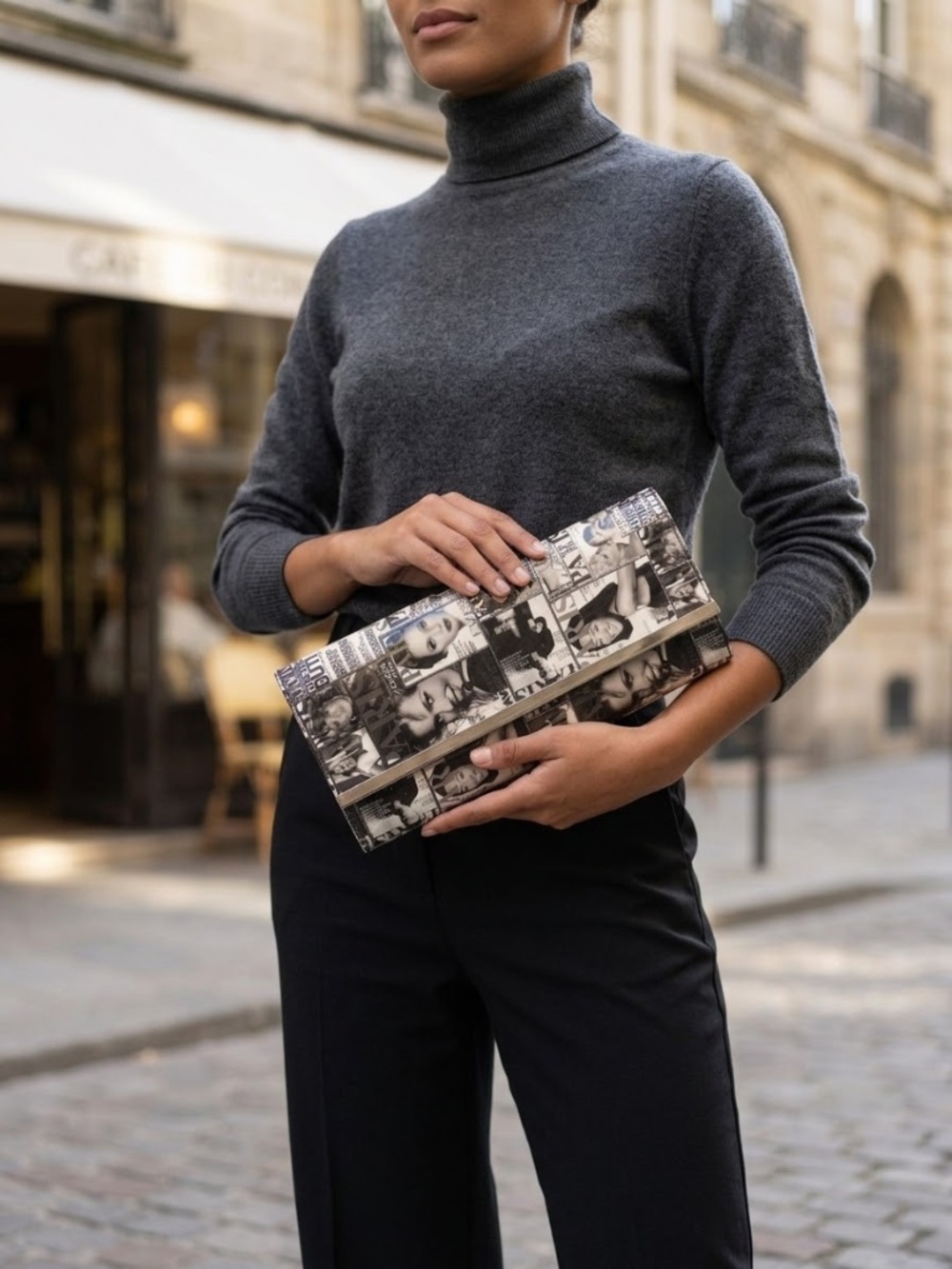 Newspaper Print Purse and Clutch